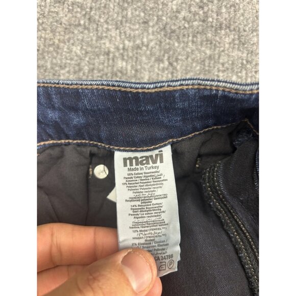 Mavi Marcus Jeans Mens 35x30 Dark Wash Blue Slim Straight Leg Stretch Denim - Picture 9 of 10